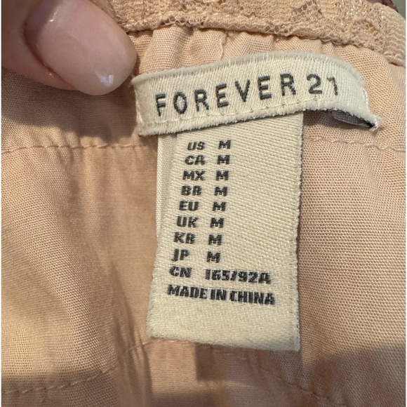 Woman's Forever 21 Lace, Blush Colored Mini dress. Size M - Picture 5 of 5